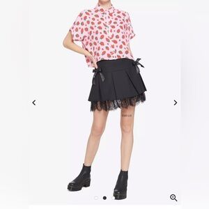 Boxy Strawberry Button Up Hot Topic Midnight Hour **2 For 20**
